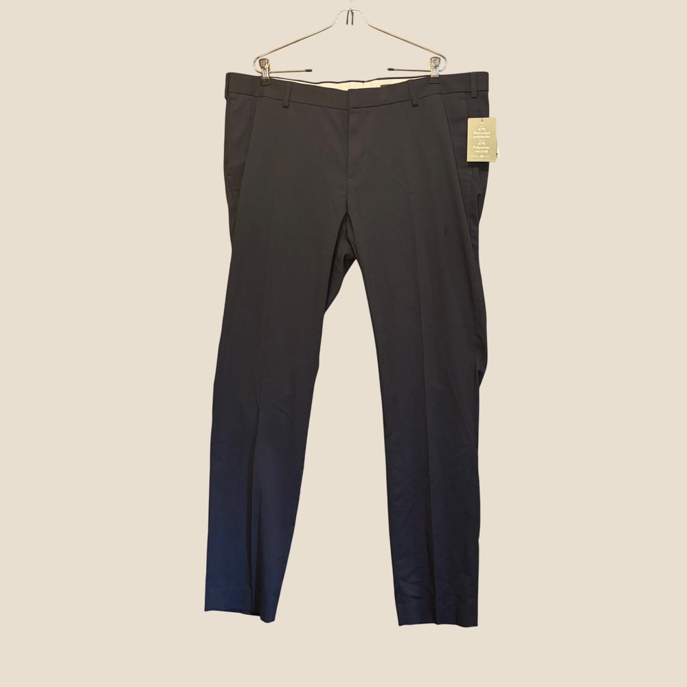 H&M Dress Pants Mens 44R Navy Blue Skinny Fit Stretch Conscious Modern Trousers